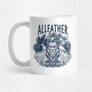 Norse Allfather Odin Pagan God Viking Mythology Huginn Muninn Mug